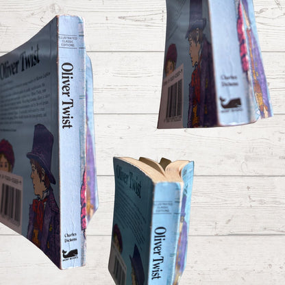 Oliver Twist by Charles Dickens. Illustrated Classics Editions Vintage Book. Nostalgic gift idea