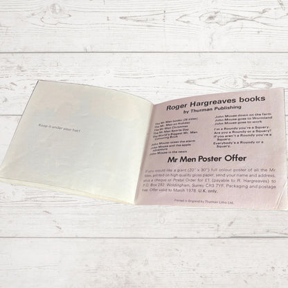 Original 1970s Mr Men Book, Mr Chatterbox  by Roger Hargreaves. 1976 edition