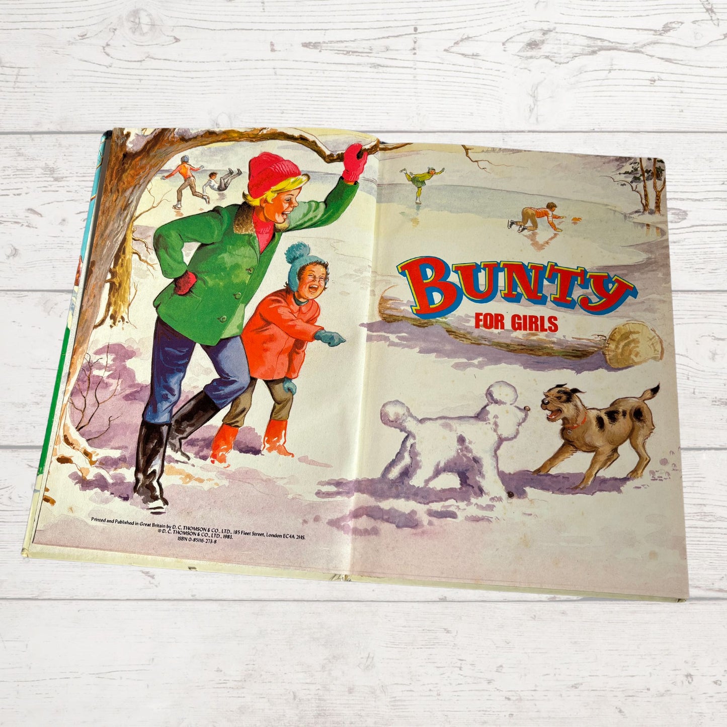 Vintage Bunty For Girls Annual 1984, full of fiction, activities, cute animals and fun. Great gift idea