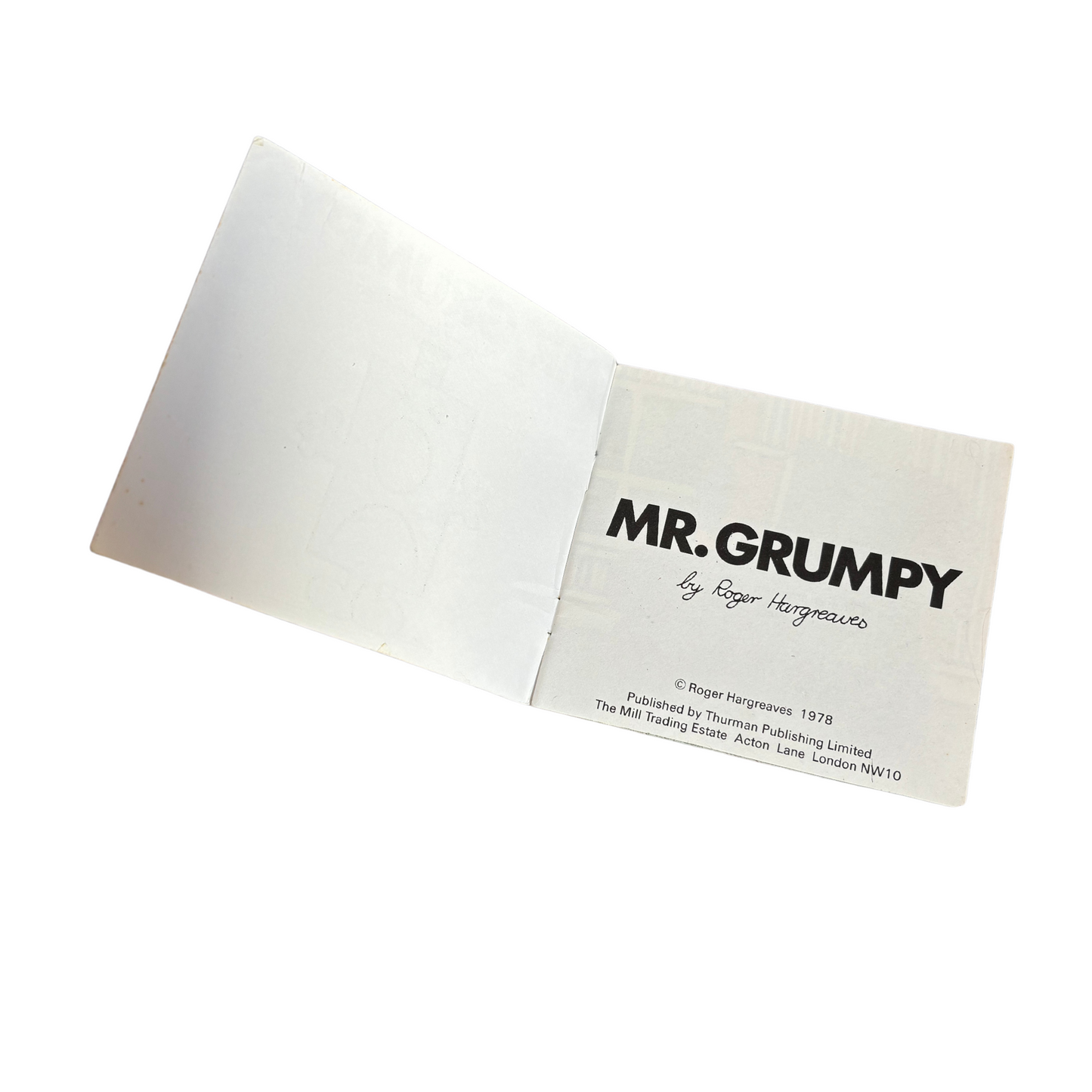 Mr. Grumpy by Roger Hargreaves. Original 1970s The Mr Men series.1978 . Great gift idea