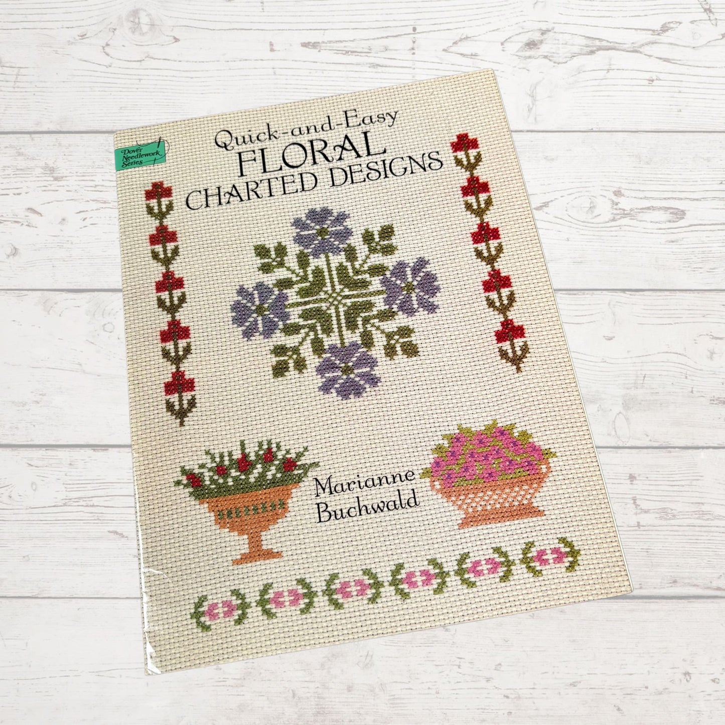 Quick and Easy Floral Charted Design. A 1990s needlecraft book by Marianne Buchwald