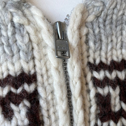 Vintage Canadian Sweater Company Zip Up Unisex Wool Cardigan. Approx UK size S - M ( men)/ 12-16 ( women)