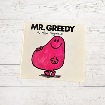 Mr.Greedy by Roger Hargreaves. Original 1970s The Mr Men series. 1971 edition. Great gift idea