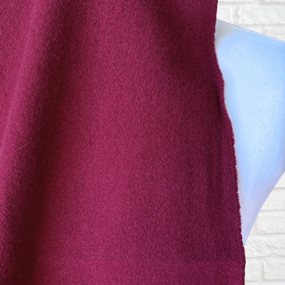 Burgundy Vintage Wool Scarf with Fringing.Made in England. Great Gift Idea