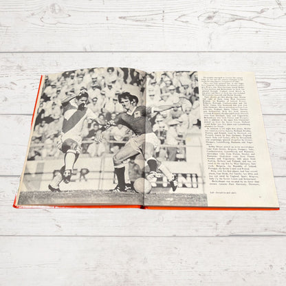 Vintage 1970s Hardback Football Book: Kenneth Wolstenholme’s Book of World Soccer 1972. Great nostalgic Gift Idea