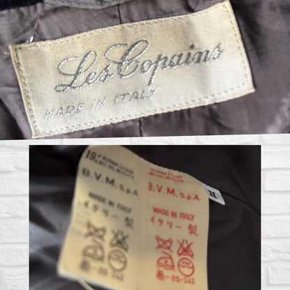 Black and White Herringbone Wool Vintage Blazer by Les Copains. Approx UK size 14-16