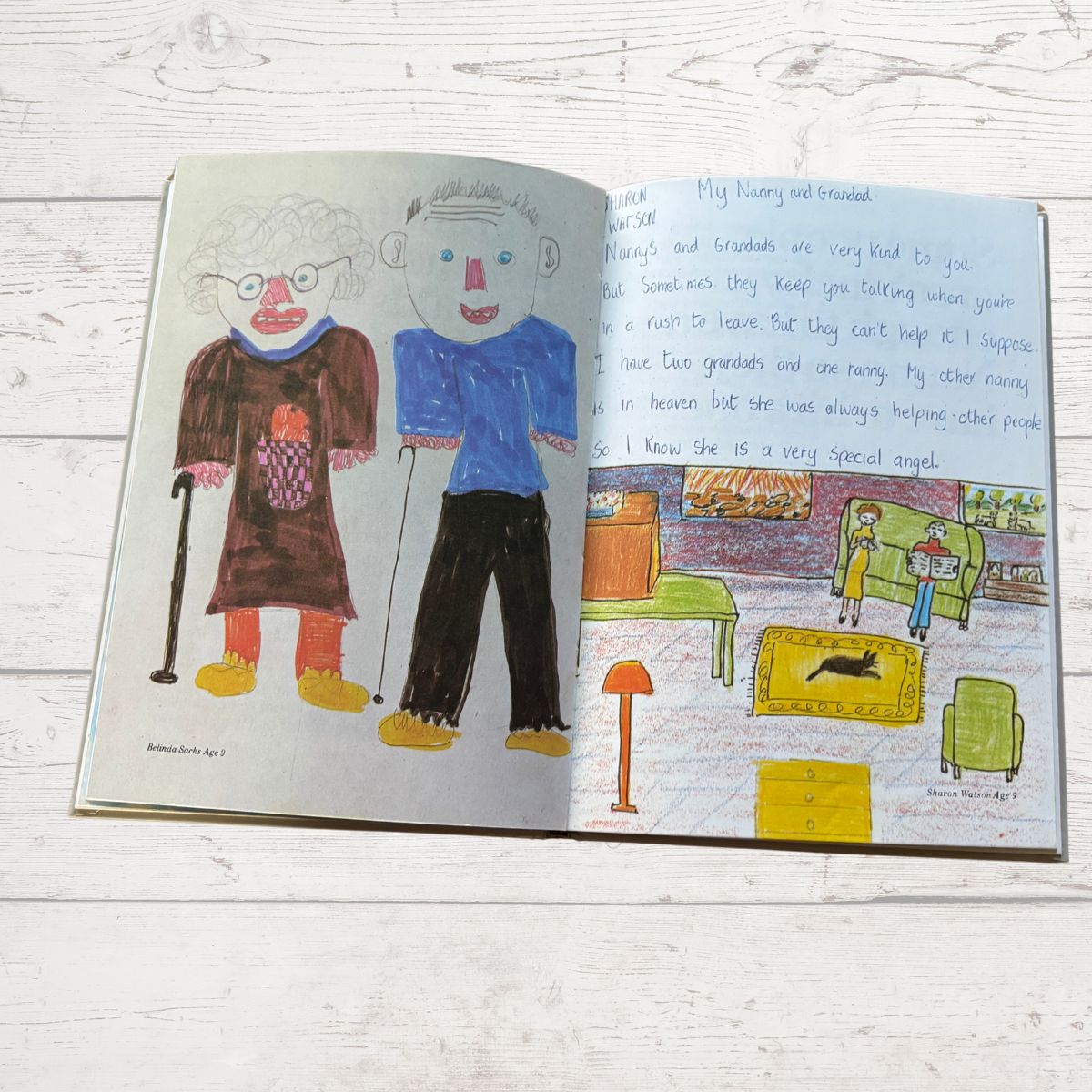 Grandmas and Grandpas. A 1980s Vintage Gift Book written and illustrated by Children.Great Gift Idea