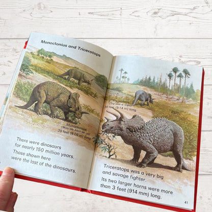 Vintage 1980s children’s book, Dinosaurs. A Ladybird Leader Book. Series 737