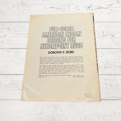 Full Colour American Indian Designs for Needlepoint Rugs. A 1970s Craft Book by Dorothy P.Story