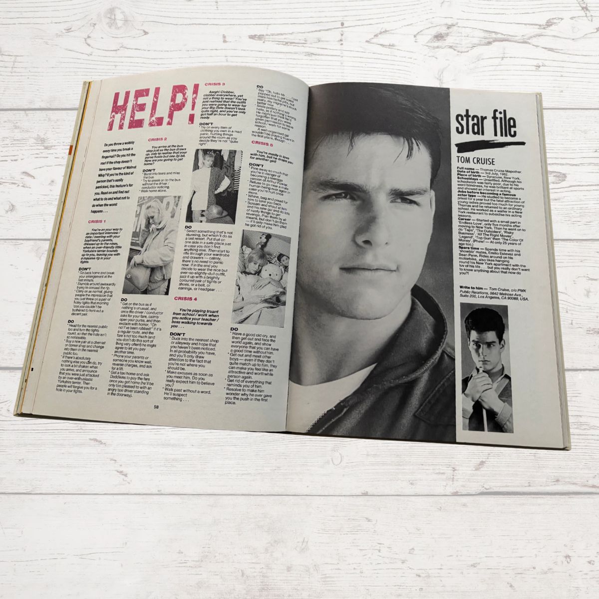 Jackie 1988 Vintage Annual open on a white background 