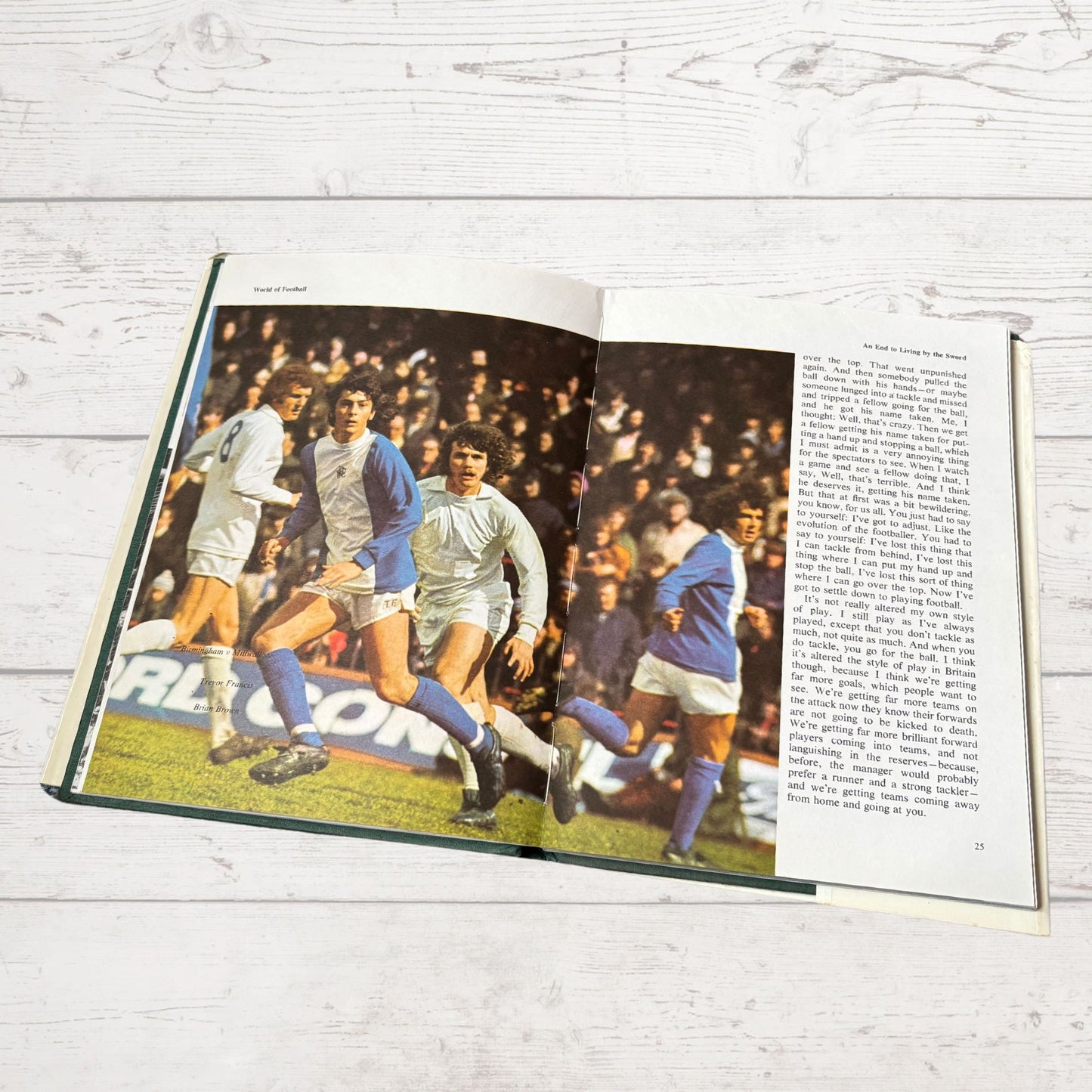 Vintage 1970s Hardback Football Book: David Coleman’s World of Football. 1972. Great nostalgic Gift Idea