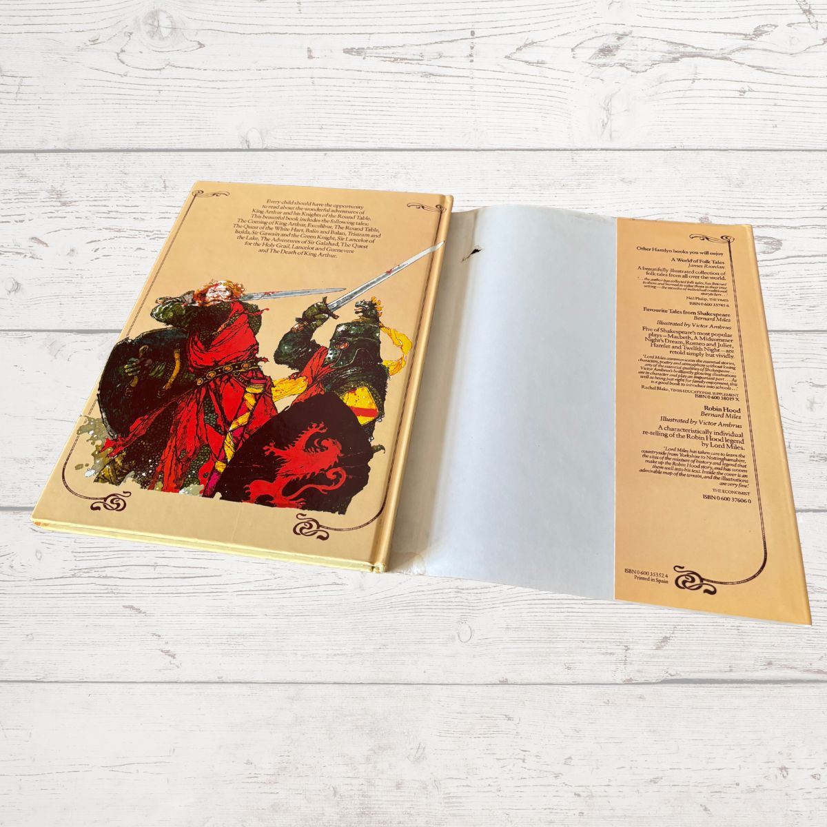 Tales of King Arthur hardback vintage book With dust jacket / spine on a white background