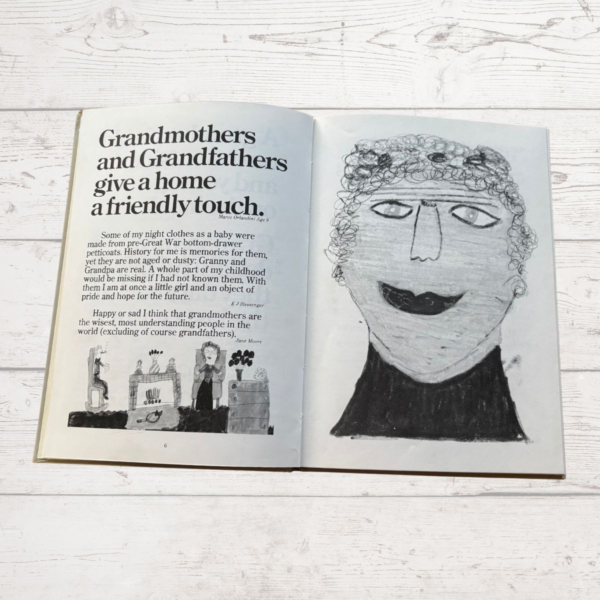Grandmas and Grandpas. A 1980s Vintage Gift Book written and illustrated by Children.Great Gift Idea