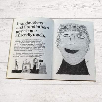 Grandmas and Grandpas. A 1980s Vintage Gift Book written and illustrated by Children.Great Gift Idea