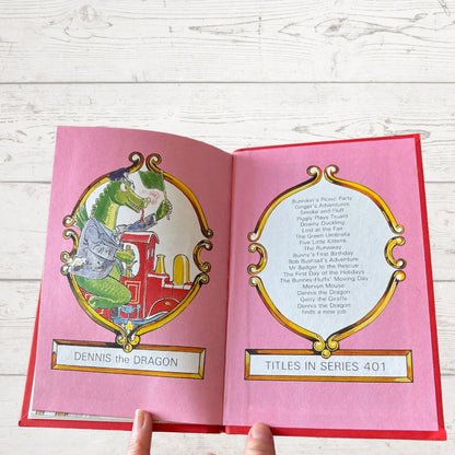 Dennis the Dragon finds a new job. 1980s Vintage Ladybird Book.Great gift idea