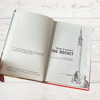 Vintage 1970s ladybird book, How it Works, The Rocket. Series 654