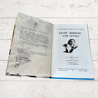 Vintage 1960s ladybird book, Junior Science Book: Lights. Mirrors and Lenses. Series 621