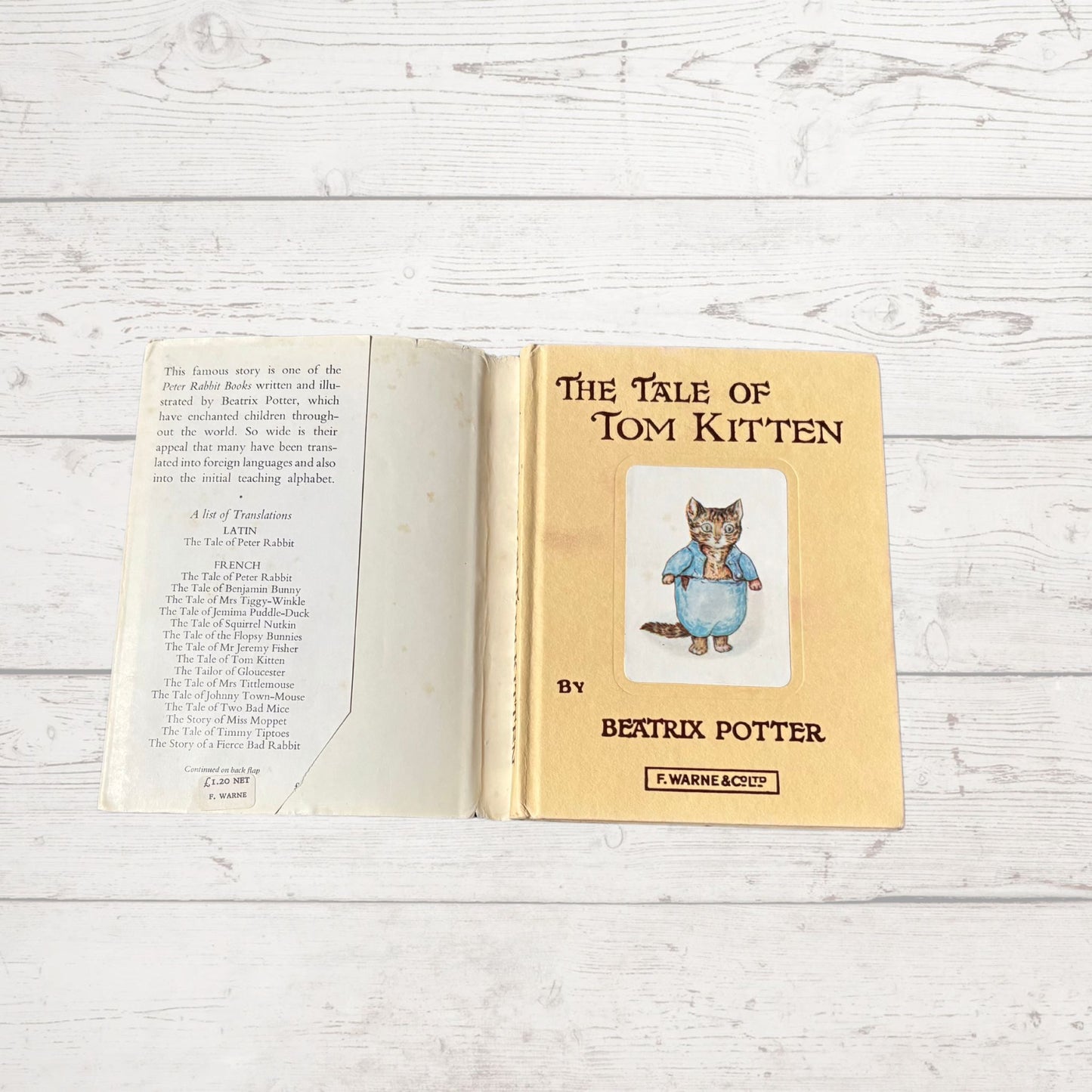 The Tale of Tom Kitten. Vintage Beatrix Potter book. 1978 edition