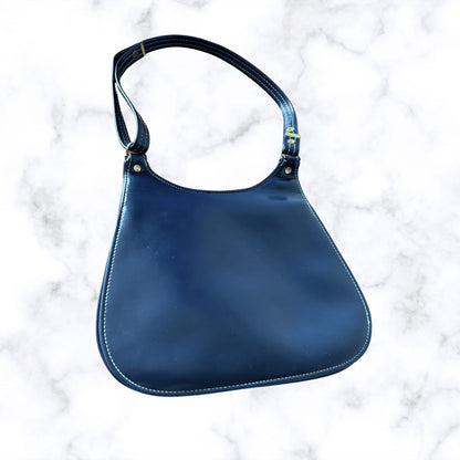 60s Navy Blue Mod Style Vintage St. Michael Shoulder Bag