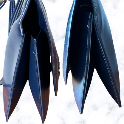 60s Navy Blue Mod Style Vintage St. Michael Shoulder Bag