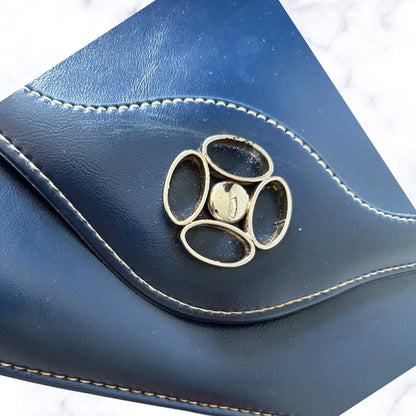 60s Navy Blue Mod Style Vintage St. Michael Shoulder Bag