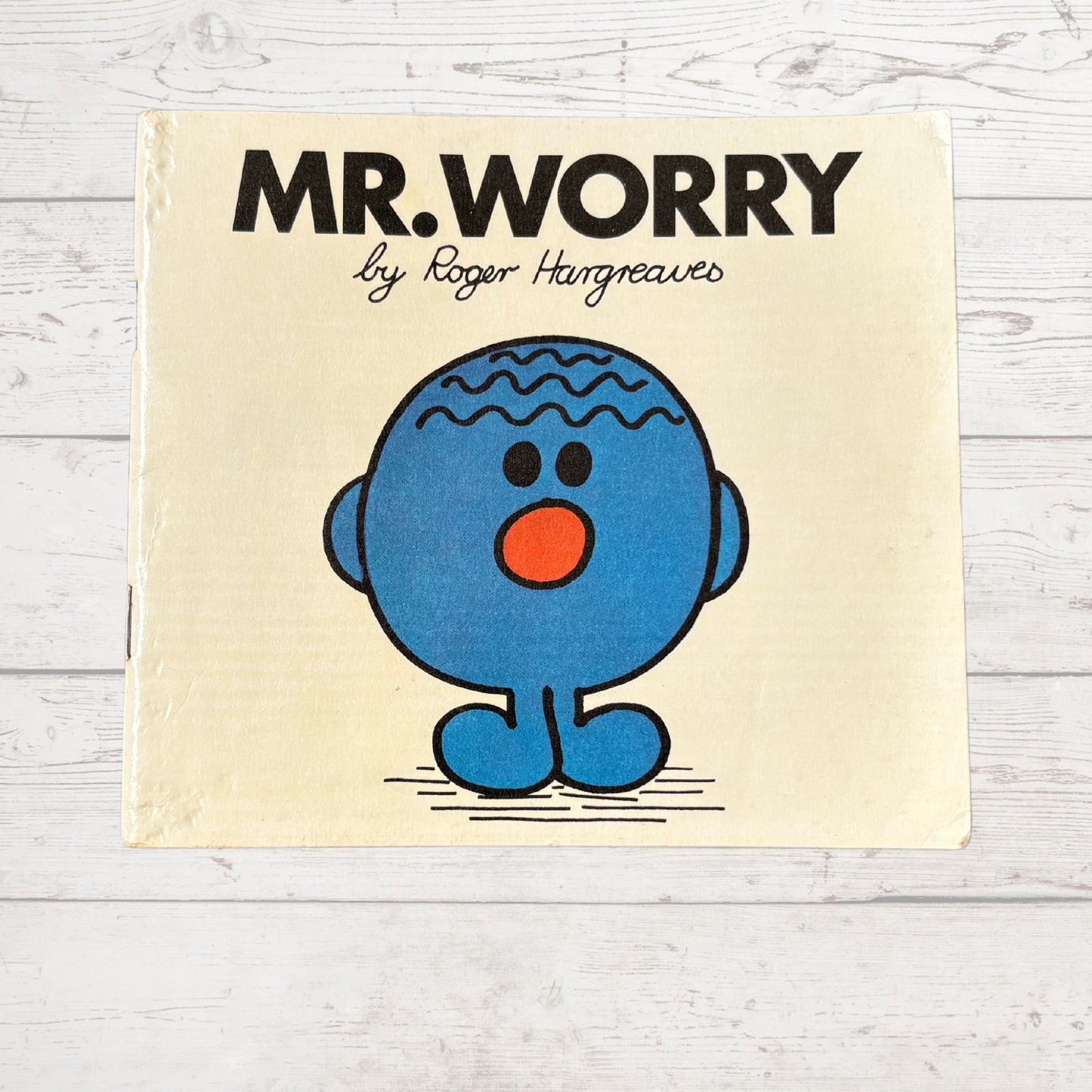 Mr. Worry by Roger Hargreaves. Original 1970s The Mr Men series. 1978 edition. Great gift idea