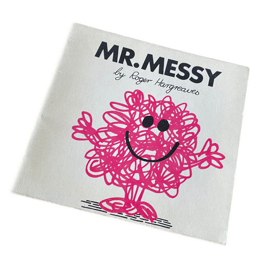 Vintage Mr Messy book - Original 1972 Edition by Roger Hargreaves Front cover 