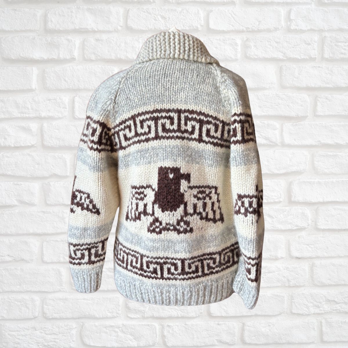 Vintage Canadian Sweater Company Zip Up Unisex Wool Cardigan. Approx UK size S - M ( men)/ 12-16 ( women)