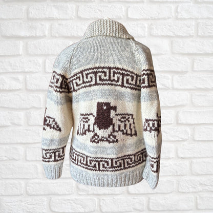 Vintage Canadian Sweater Company Zip Up Unisex Wool Cardigan. Approx UK size S - M ( men)/ 12-16 ( women)