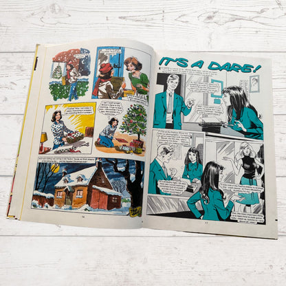 Mandy for Girls 1983 annual  open on the comic story page  On a white background