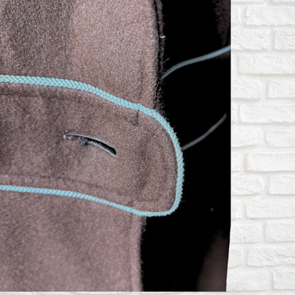 70s Vintage Brown Wool Lightweight Fit and Flare Coat. Approx UK size 8-10