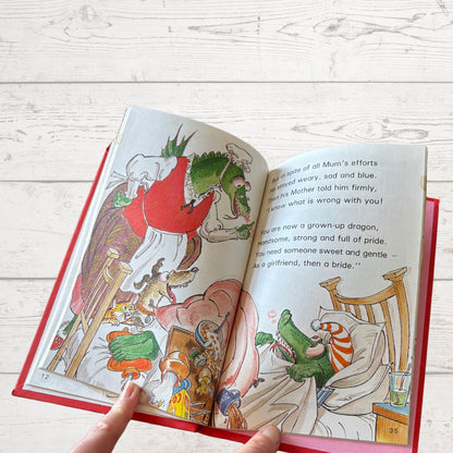 Dennis the Dragon finds a new job. 1980s Vintage Ladybird Book.Great gift idea