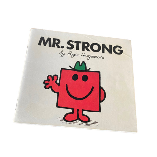 Vintage Mr Strong  book - Original 1976 Edition by Roger Hargreaves  Front cover 