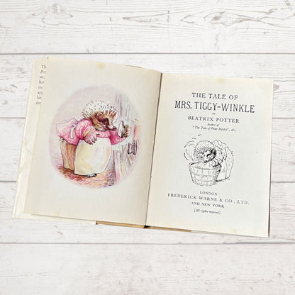 The Tale of Mrs. Tiggy-Winkle. Vintage Beatrix Potter book. 1971 edition