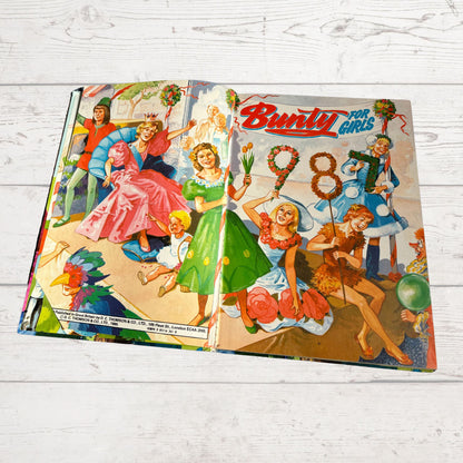 Vintage Bunty For Girls Annual 1987,  full of fiction, activities, cute animals and fun. Great gift idea