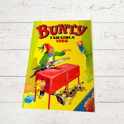 Vintage Bunty For Girls Annual 1986 , full of fiction, activities, cute animals and fun. Great gift idea