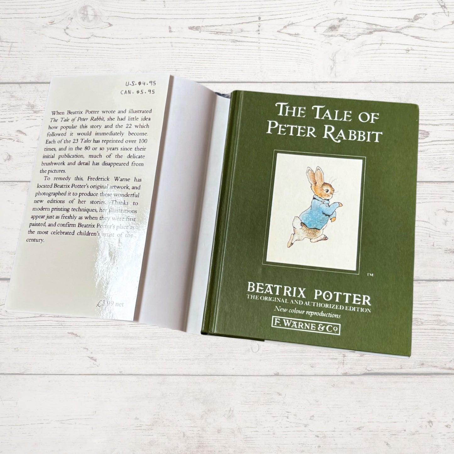 The Tale of Peter Rabbit. Vintage Beatrix Potter Book. 1989 edition. Great Gift Idea