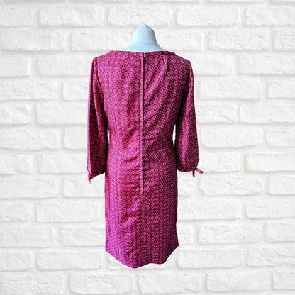 Vintage 60s Jaeger Vibrant Geometric Print Wiggle Dress. Approx U.K. size 8-10