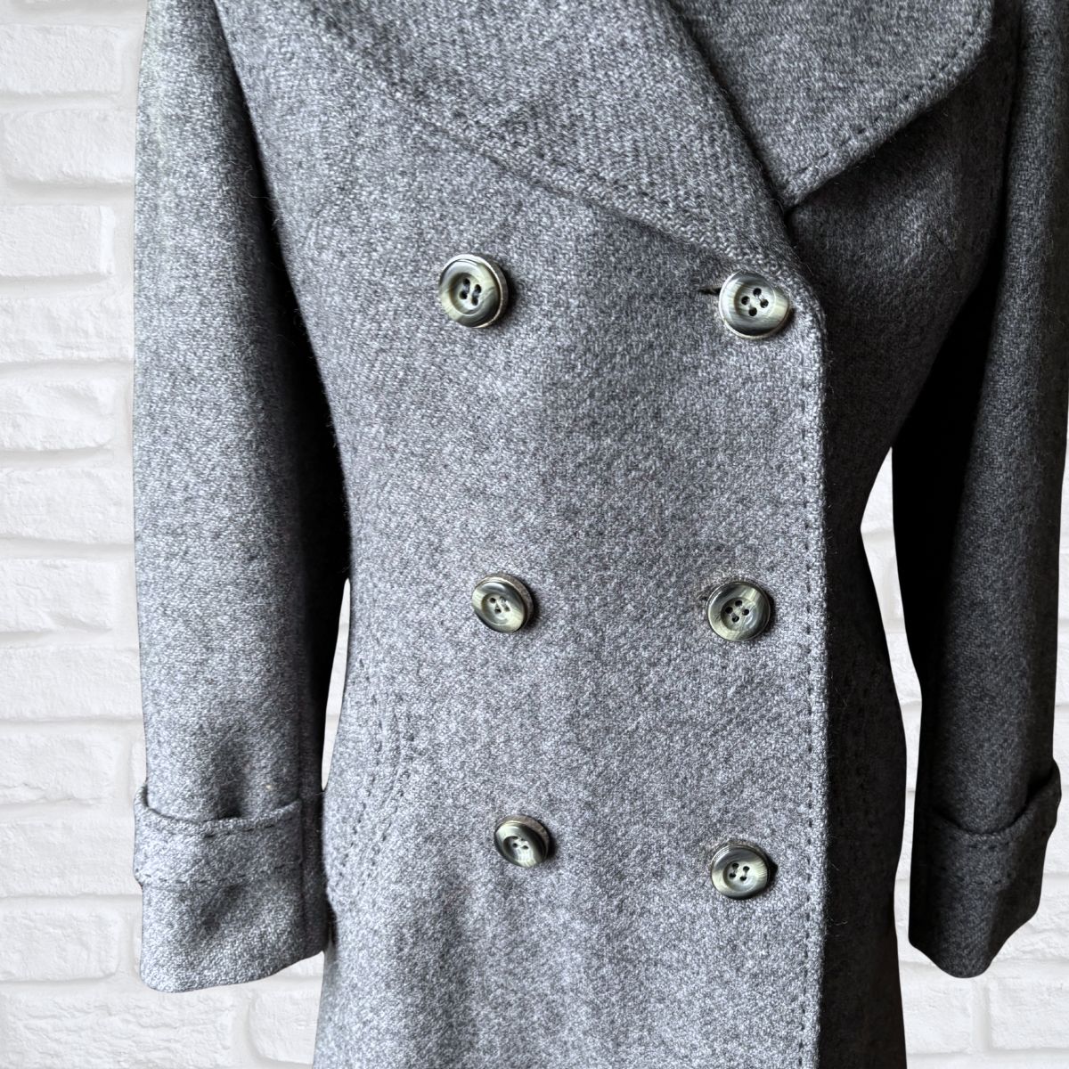 Button close up grey marl buttons 