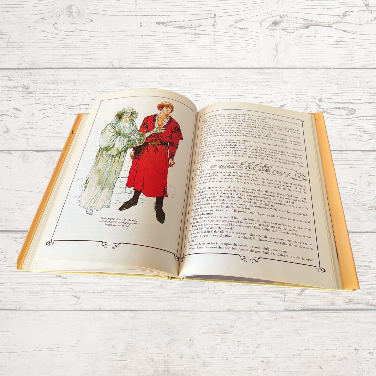 Vintage book of Arthurian legends illustrated by Victor Ambrus On a white background 