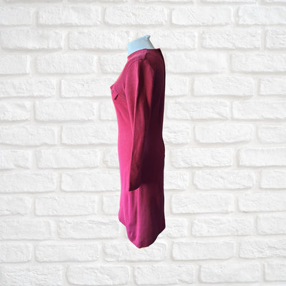 Vintage Dark Red 60s Mod Style Scooter Dress .Approx UK size 8-10