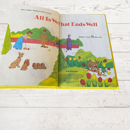 The Lady  and The Tramp vintage picture story  book, Walt Disney Productions,  All is Well That Ends Well , 1979.  Great gift idea