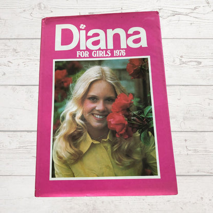 Vintage Diana annual 1976 On a white wood background 