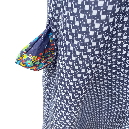 70s Summer vintage dressing gown/housecoat/maxi dress. Approx UK size 10-12