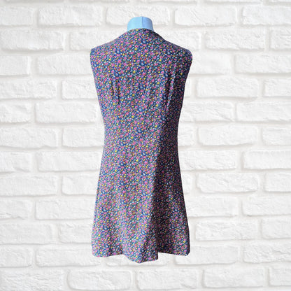 Vintage floral 60s dress back view 