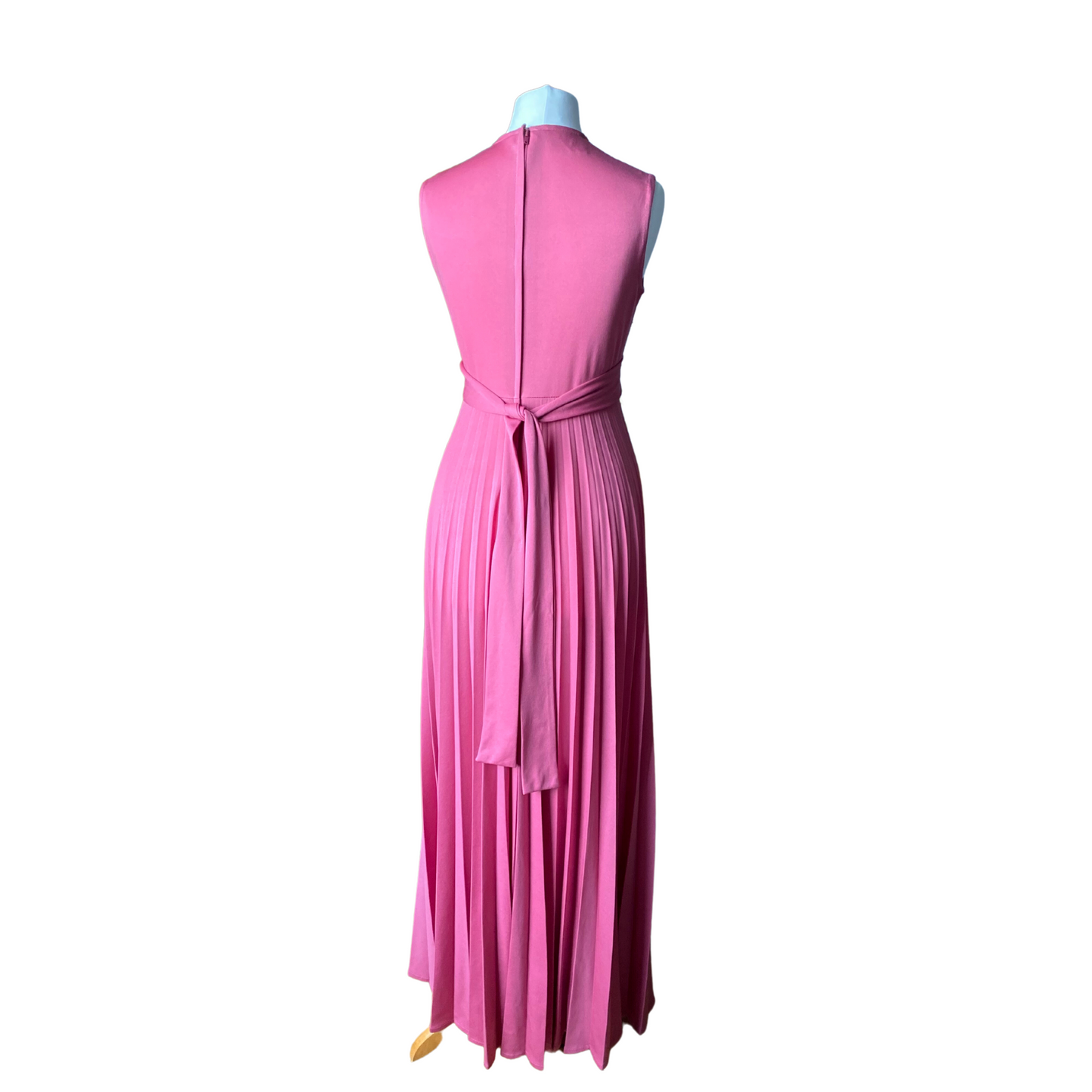 Pink vintage Grecian style, deep v neck maxi dress.Approx UK size 6-8