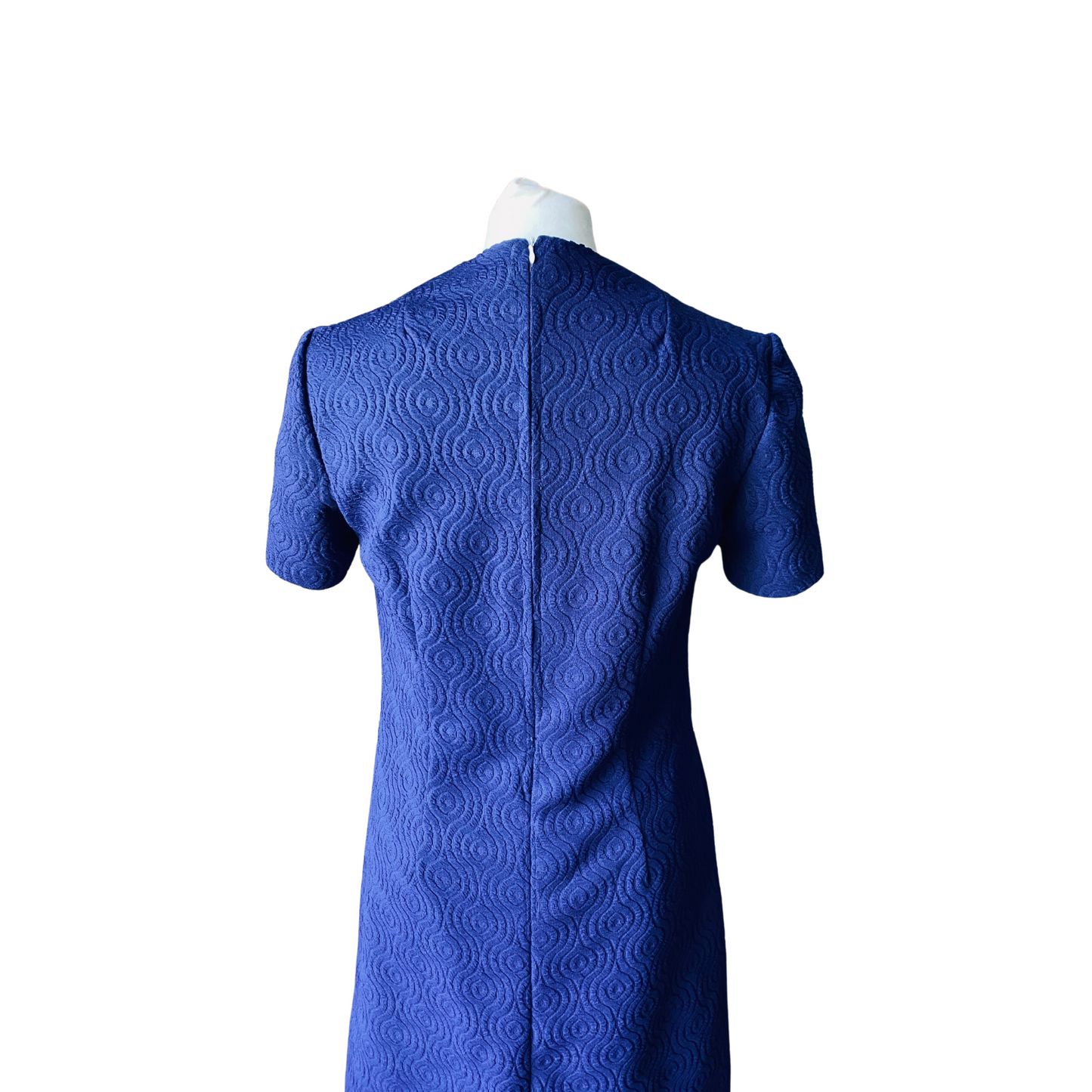 60s blue and white scooter style mini dress . Approx U.K. size  12-14