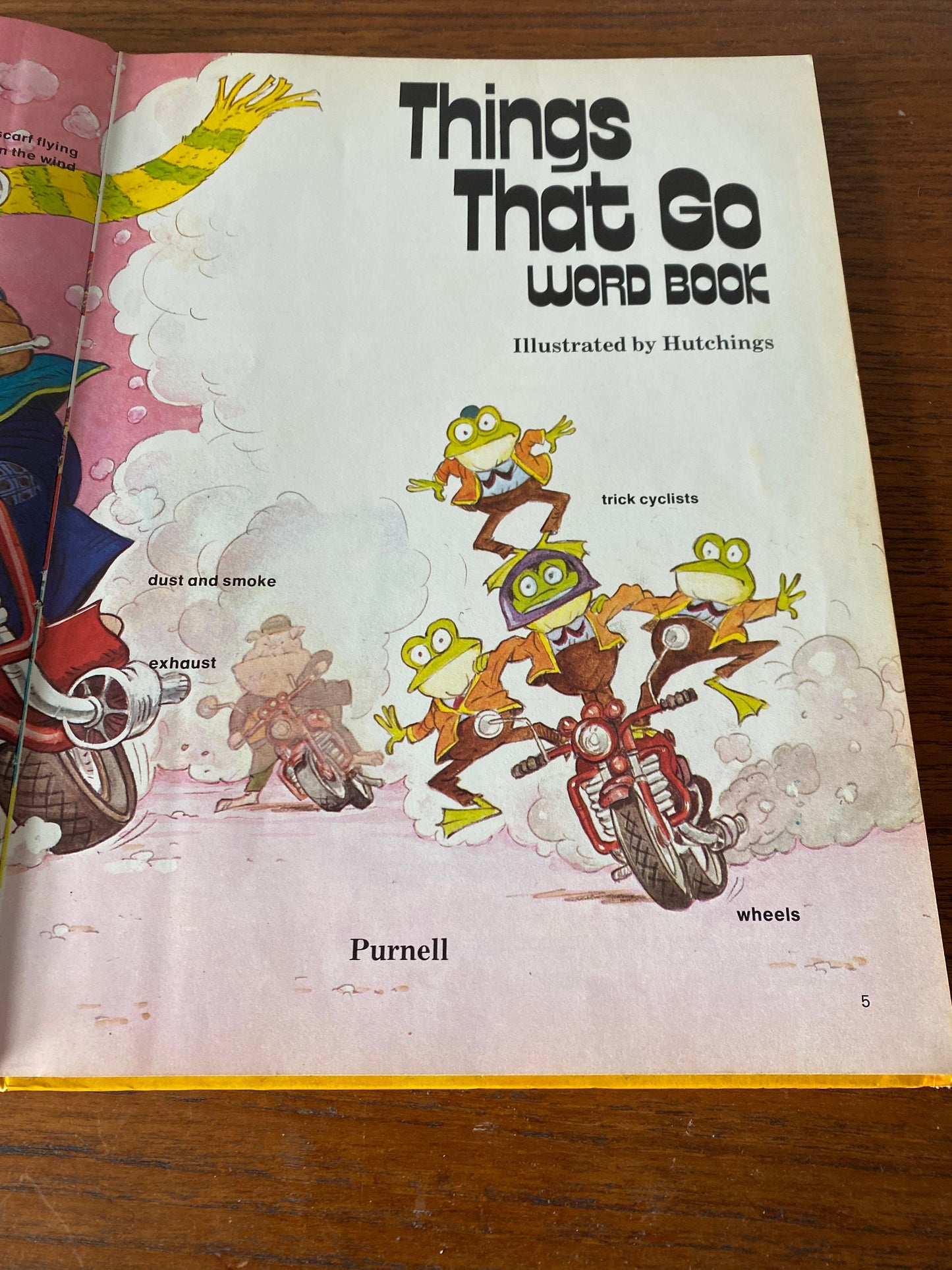 Things that Go Word Book. 70s hardback picture book.. Great gift idea