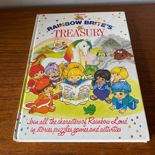 Rainbow Brite’s Treasury. Vintage children’s hardback book. Stories, puzzles and games. 80s cartoon. St. Michael. Great gift idea