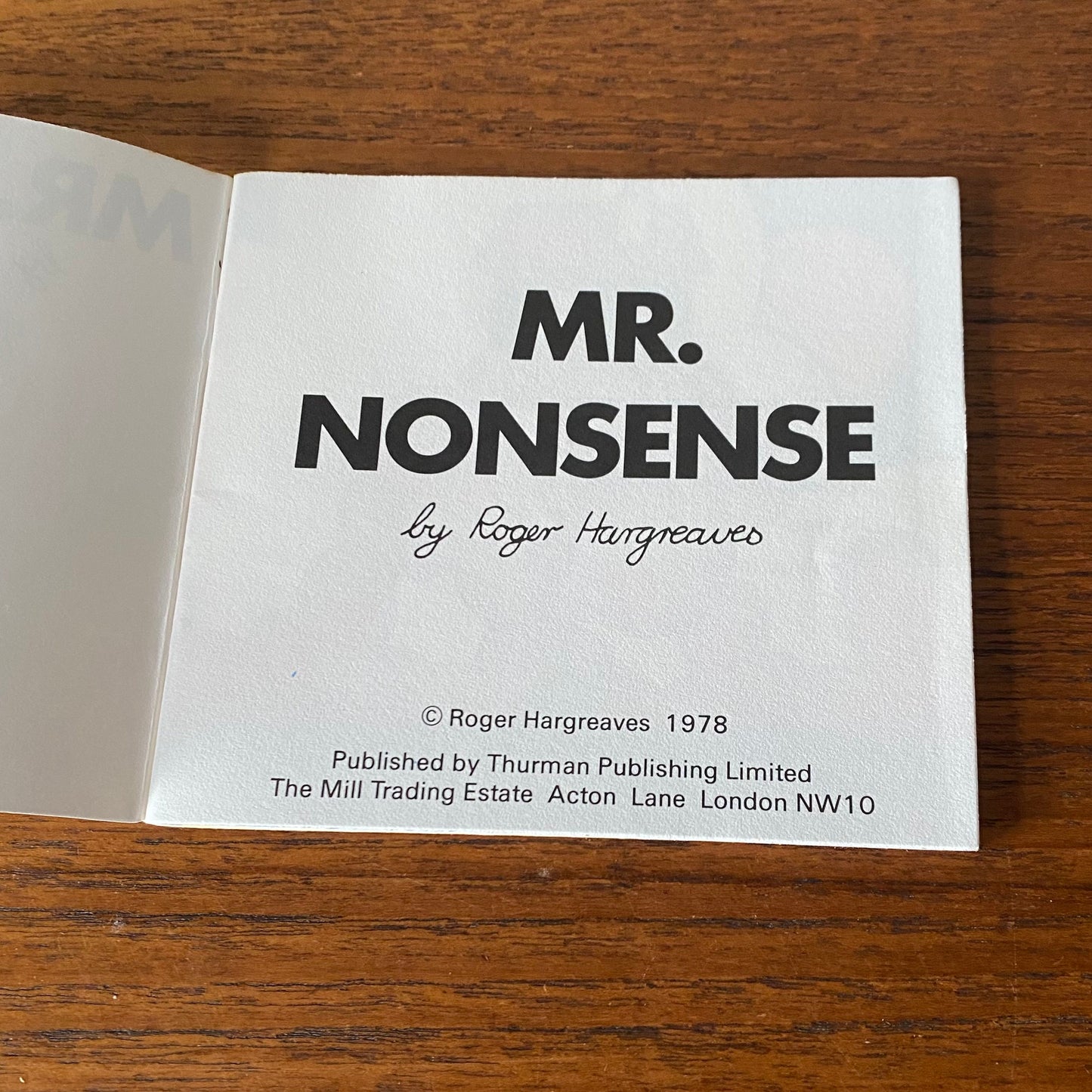 Mr. Nonsense by Roger Hargreaves. Original 1970s The Mr Men series.1978 edition. Great gift idea